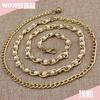 Women'S Spring And Summer Dress Decorative Pearl Belt Metal Hook Thin Waist Chain Multi-Color Optional