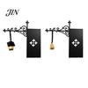Classic Library Lamp Design 3D Printed Ghost Bookshelf Light, Warm LED with Vintage Street Modern Accessory Silhouette, Decorative Book Nook