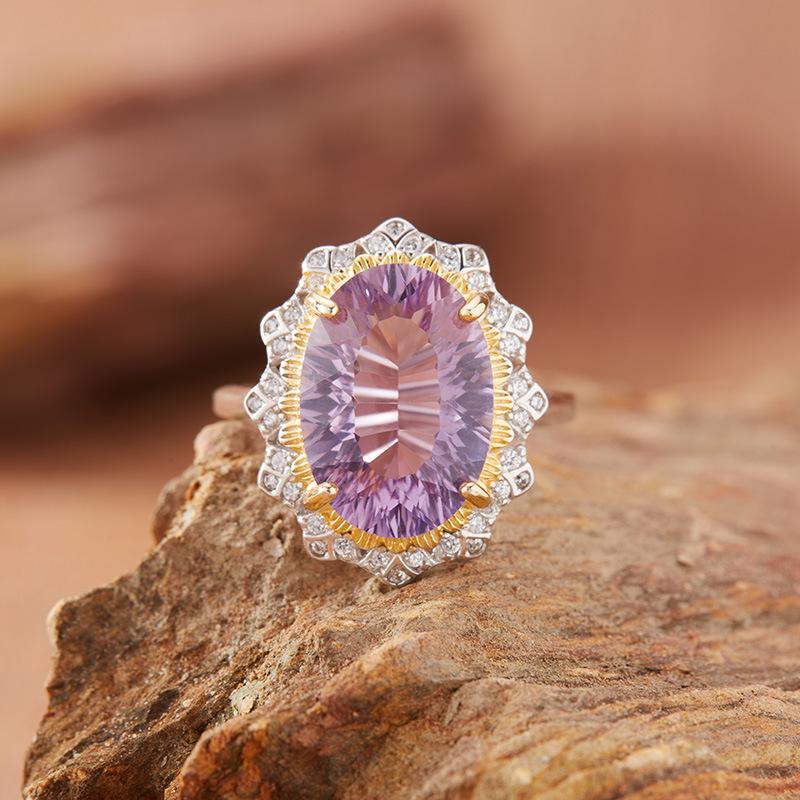 

Millennium Cut Natural Topaz Amethyst Citrine Necklace Women S S925 Sterling Silver Color Treasure Jewelry Pendant