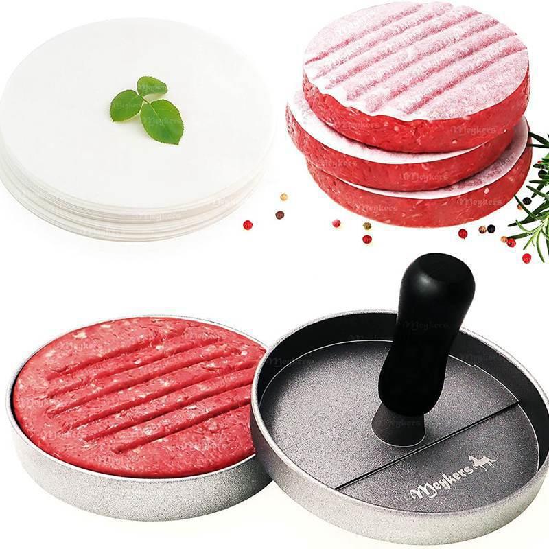 

Антипригарная, двухсторонняя силиконизированная бумага для заморозки, выпечки и разделения мяса или блинов; жиронепроницаемые и антипригарные подкладки. Round 9cm