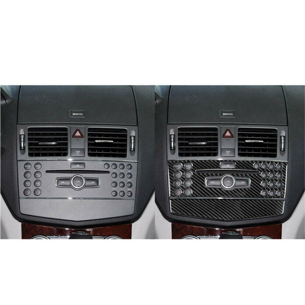 Parts CD Cover Trim Car Accessories Central Console Fits For Benz C-class W204 Replacement 2 Pcs/set 2007-2010