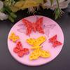 1pcs Pink Butterfly Fondant Cake Silicone Mold Biscuits Pastry Mould Ice Cube Chocolate Candy Molds Cake Decoration Baking Tools