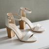 Women's high-heeled sandals summer classic simple and versatile thick-heeled large-size open-toed sandals