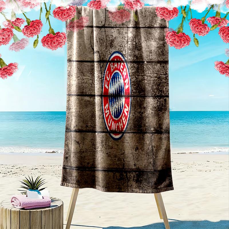 FC Bayern Munich: Passion Field beach towel Portable for travel beach Outdoor pool towel Absorbent bath towel quickdrying swim towel Fashion