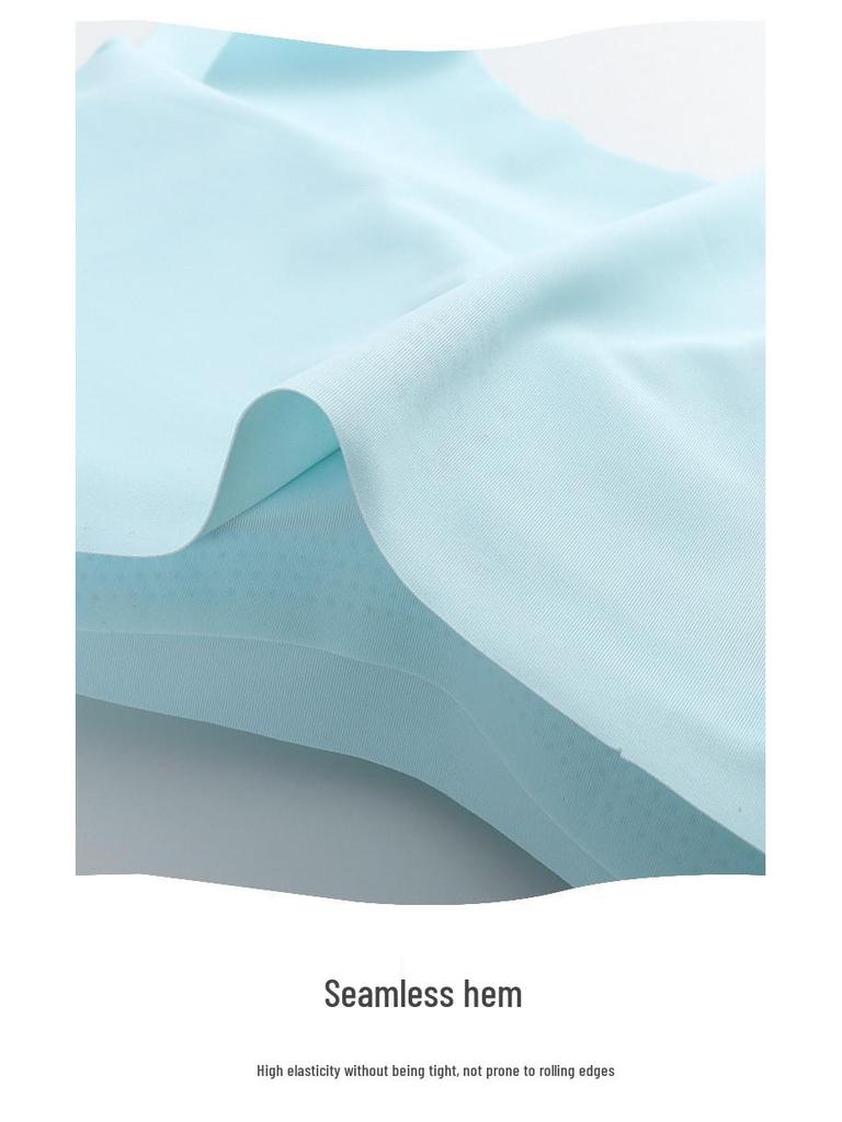 Comfortable Plus Size Wireless Seamless Ice Silk Sports Bra with Beautiful Back Design