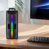 Bluetooth-Compatible Speaker Stereo Loud Speaker Colorful Lights Double Subwoofer Heavy Bass Sound for Travel Indoor and Outdoor