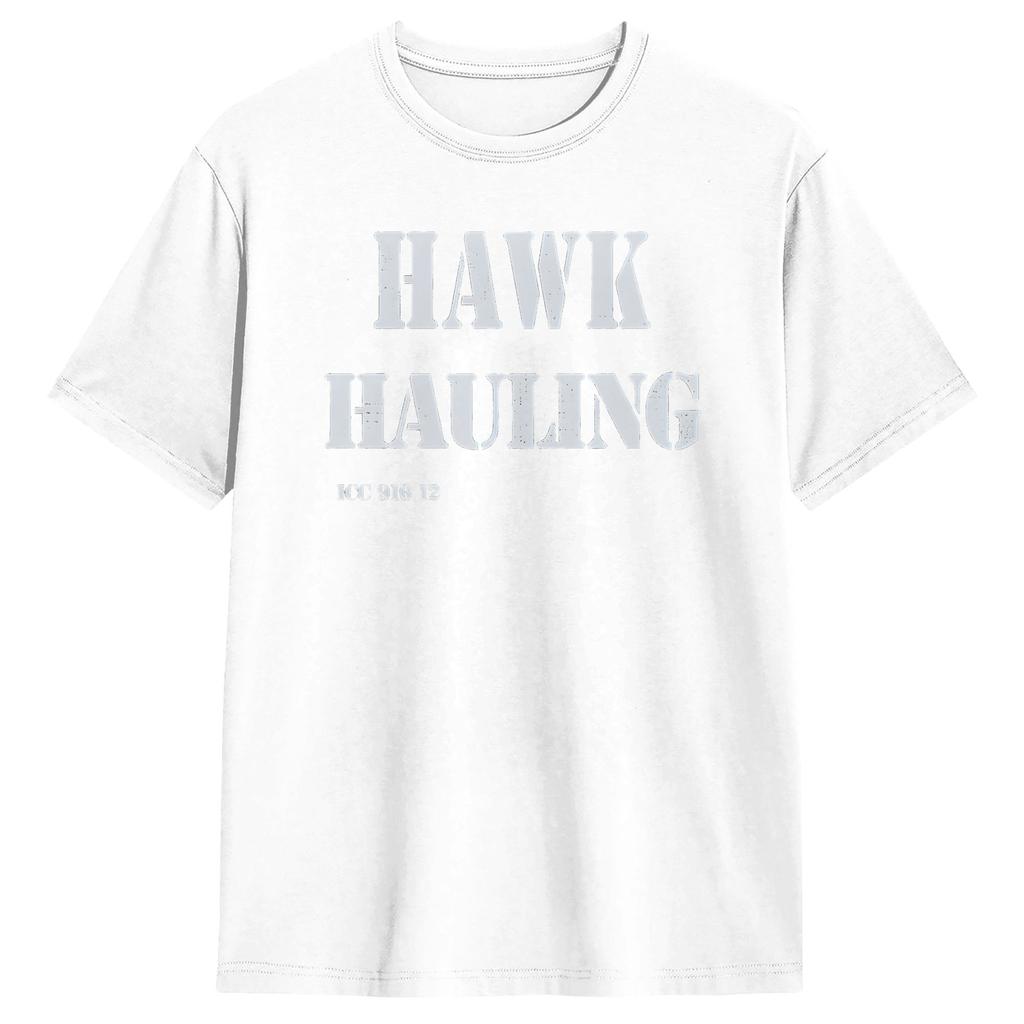 Hawk Hauling Tür Aufkleber T-Shirt Sommer Übertrieben Hippie T-Shirts Reine Baumwolle Rundhals Übergröße Kleidung Kurzarm T-Shirt