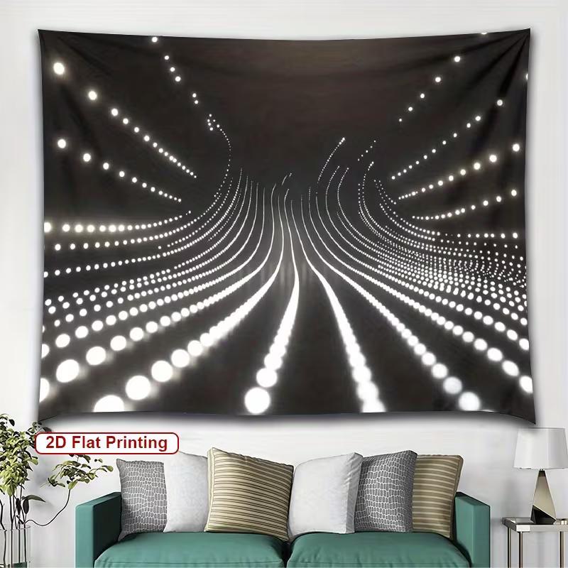 

2D Black White Light Tunnel Photography Background Cloth 47.2x31.5inch/120*80cm