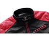 2025 Men's Color Block PU Leather Motorcycle Jacket - British Casual Style
