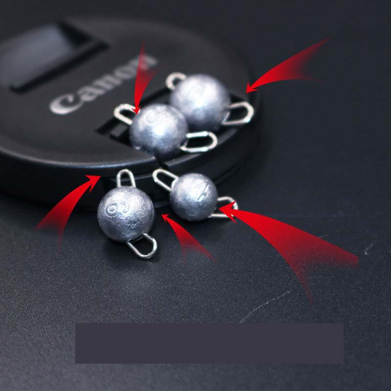 Round Through-Needle Lead Sinkers 4g 6g 8g - Fishing Tackle