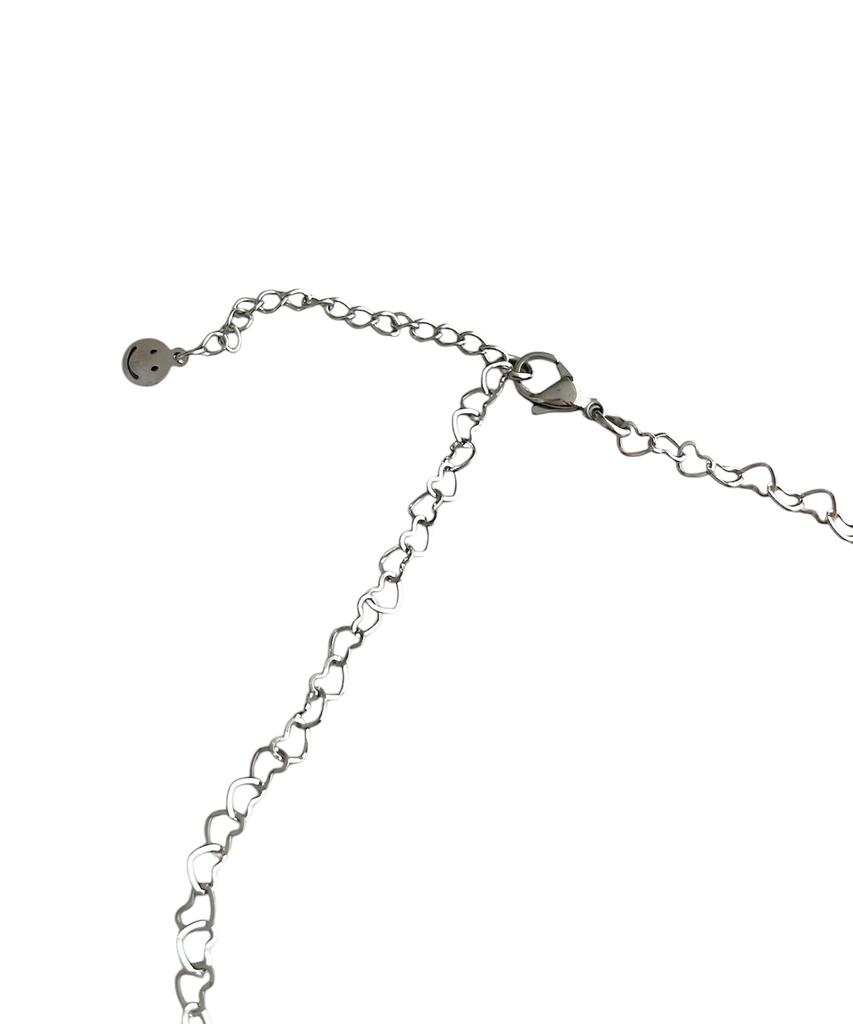 Sk8Er Rock Aurora Love Heart Chain Surgical Steel Necklace