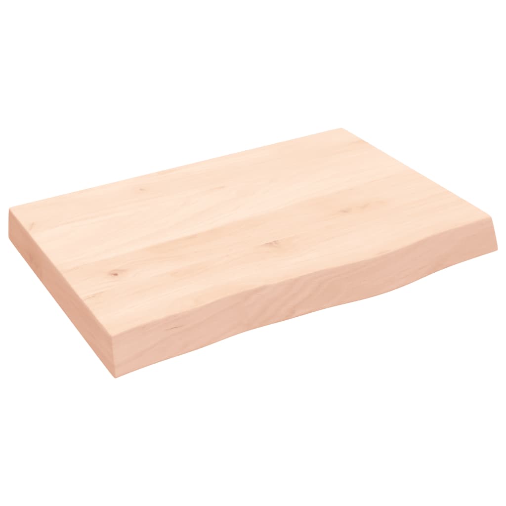 Vidaxl Blat Stołu, 60X40X(2-6) Cm, Surowe Lite Drewno Dębowe