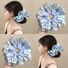 Retro Elegant Hair Band Satin Rubber Band Trendy Hair Rope Headwear  Party Headdress