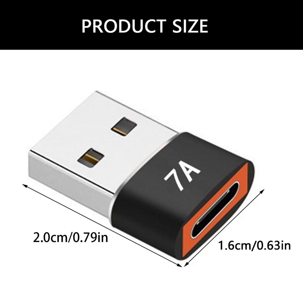 Universal Type C To USB Male Converters 6 a Fast Charging Durability Metal Construction Data Transfer Compactly Travel