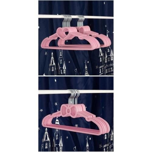 Basic Plastic Clothes Hangers, Heart-Shaped, Ribbon-Style, Storage Hangers, Non-Slip, Durable, Closet Hangers, Shape-Retaining, Wet/Dry Use, Pack of 1
