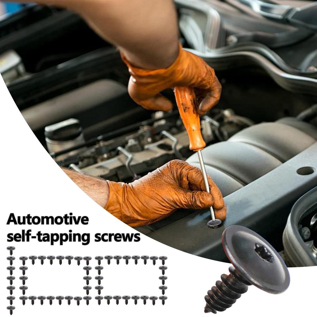 Metal Screws Self Tapping Mudguard Bumpers Self Tapping Fixing Screws Car Fastening Tool Sturdy Exterior Accessories For Home