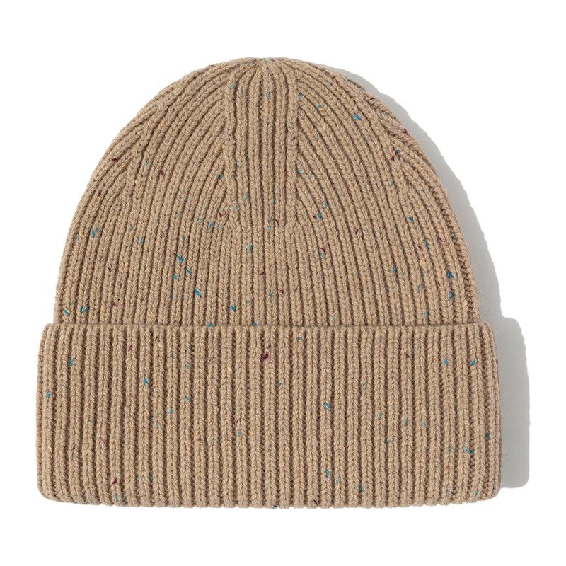 Classic Ribbed Knit Beanie-Unisex 100% Wool Hat for Autumn/Winter Business & Travel One Size Fits Most