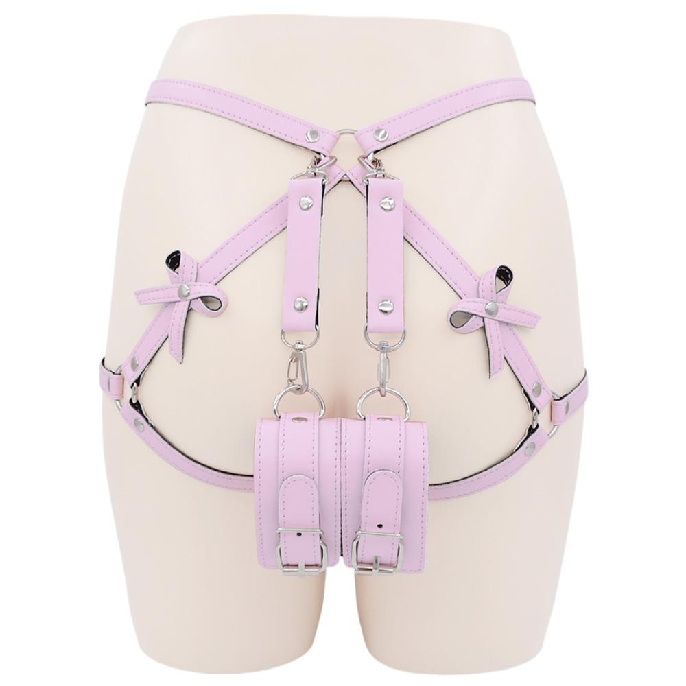 European and American Sexy Leather Clothing Sexy Belly Band Belt Leg Ring Couple SM Binding Flirting Sex Toy