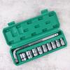 10Pcs/Set Socket Wrench 1/2-Inch Drive With Way Quick Released Hex Socket Ratchet Handle And Bent Rod Mechanic Tool Kit
