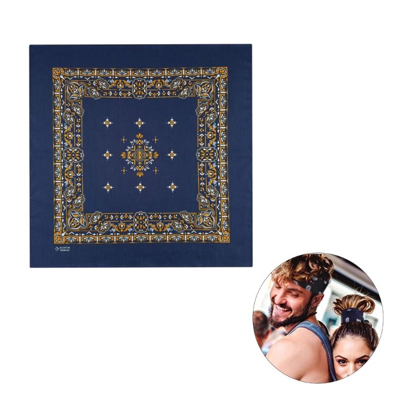 55x55cm Print Bandana Western Pattern Bandanas Fashion Neck Scarf Street Dance Headscarf Head Wrap Hiphop Head Covering