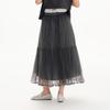 broadcast Women's French Style Mesh Midi Skirt