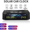 Car Solar Digital Clock with LCD Time Date Temperature Display In Car for Decorating Personal Car Parts Outdoor