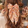 Autumn Hair Accessories with Ribbon Fall Pumpkin Maple Leaf Bows for Women Girls, Pinecone Clips, Large Bowknot Bow Clips Barrettes, Hairpin