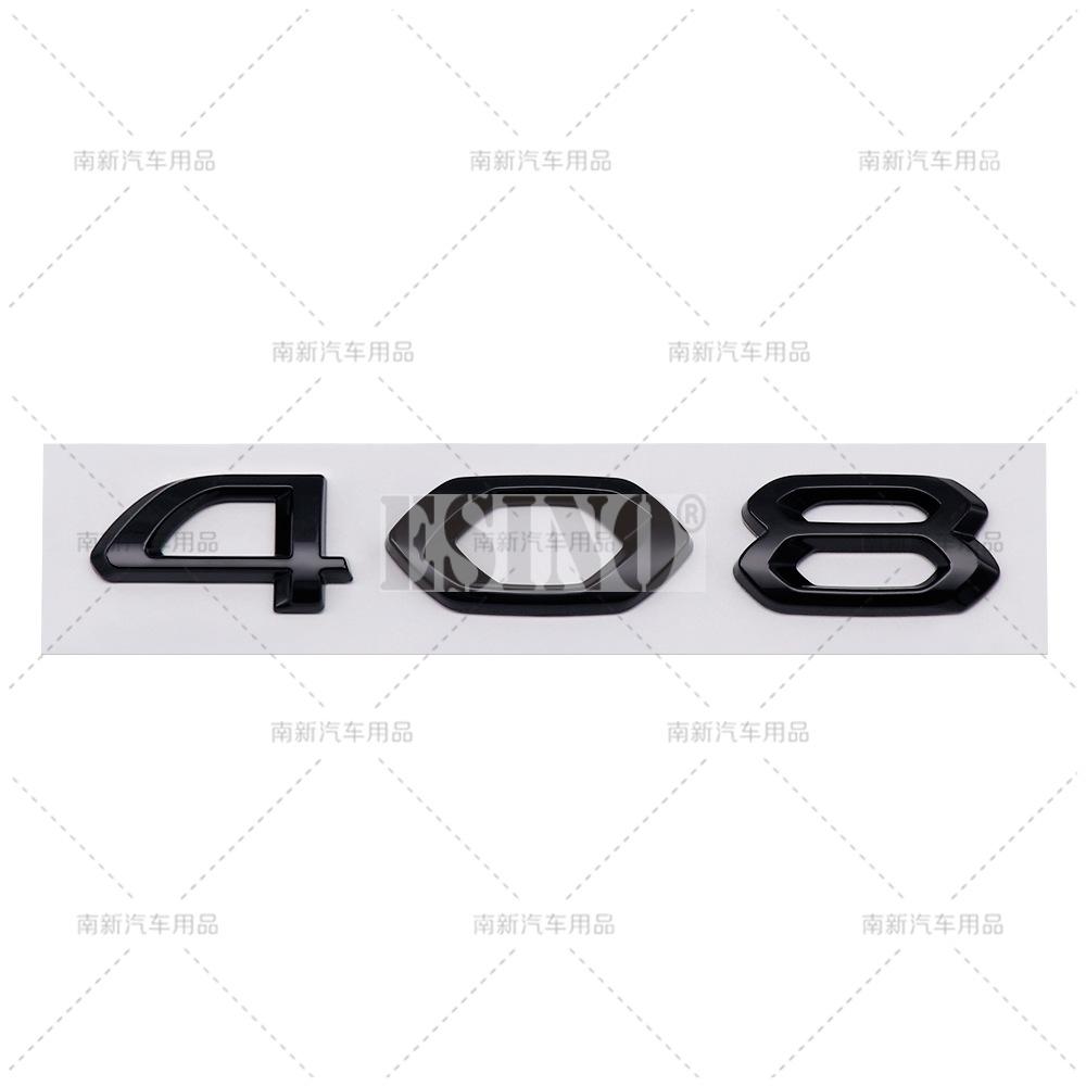 OQUP8 Auto Styling 408 508 508L 4008 5008 GT 3D ABS Klebeemblem Kofferraumemblem Kotflügelaufkleber Karosserieaufkleber für Peugeot 408 4008 508 5008