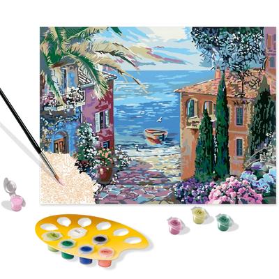 Ravensburger CreArt Mediterrane Landschaft 20218 8 (Malbuch Malen nach Zahlen Ölgemälde Kunst Malerei)