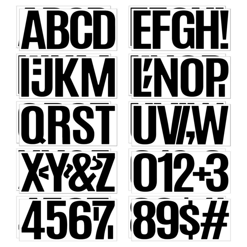 Vinyl 6 Inch Letter Number Stickers, 20 Sheets Self-Adhesive Alphabet Stickers, For Mailbox Number Sticker For Door For Mailbox 4cm чёрный