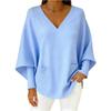 Women's Fashionable Casual Loose V,neck Knitted Sweater/top
