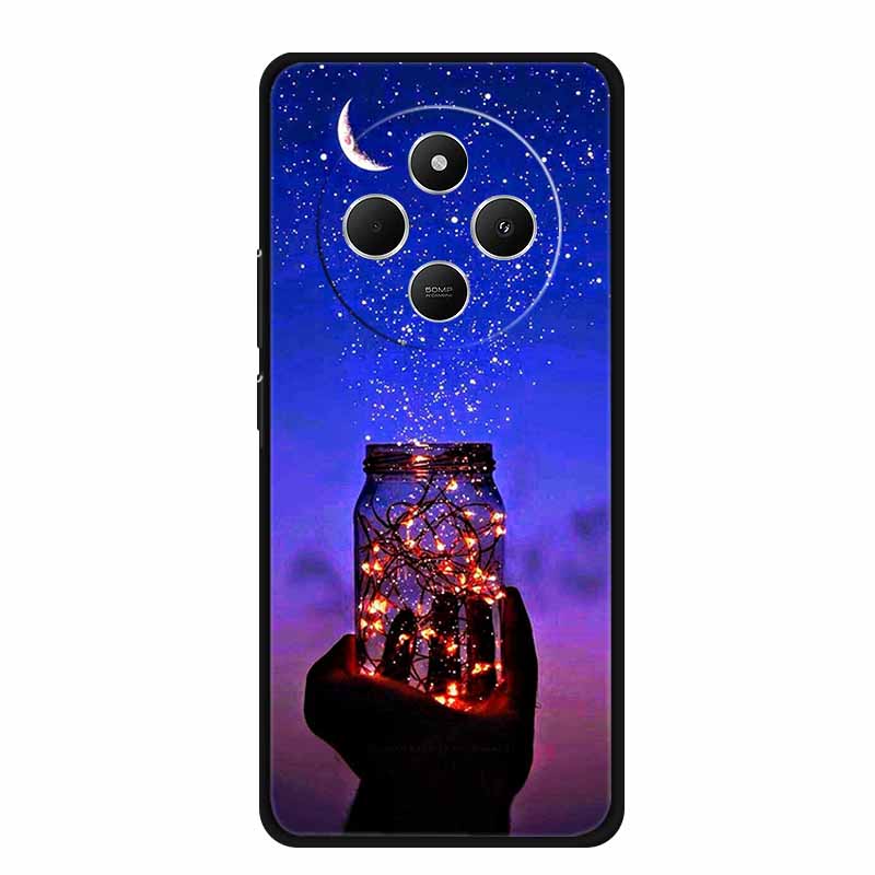 Phone Case For Xiaomi Redmi 14C Back Cover Case 14 C Black Silicone Soft Funda For Redmi 14C Case Redmi14C 6.88" Shockproof Bag