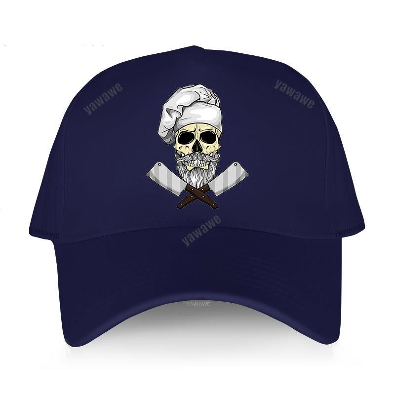 Neu eingetroffene Baumwollhüte für Erwachsene, Baseballkappe, Totenkopf-Chef, Metzger, Kochen, Spruch, Grill, Geschenk, Männer und Frauen, Hip-Hop, Harajuku-Kappen, Sonnenhut
