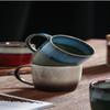 Minimalist Ceramic Coffee & Tea Mugs - Ink Wash Red B (Set of 2)