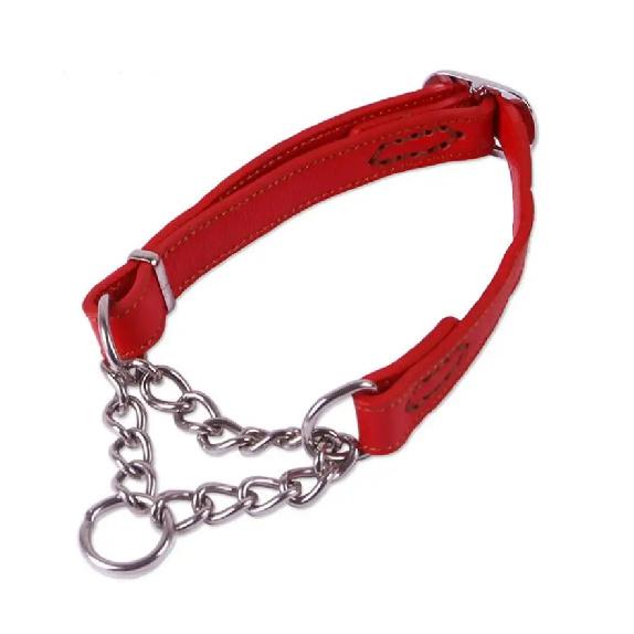 Pet Dog Genuine Leather Collar Cow Leather Dog Martinggale Collars For Medium Large Breeds Pitbull Mastiff Boxer Bully 2.0/2.5cm