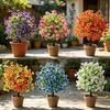 Realistic Flower Stake 22Inch High Artificial Plant Outdoor Plastic Flower For Garden Patio Front Porch Yard Landscaping