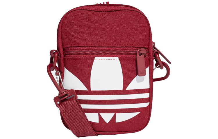 Men's Bag Adidas Originals Fabric Cell Phone Pouch, Shoulder Bag, Crossbody Bag Mini Unisex Maroon