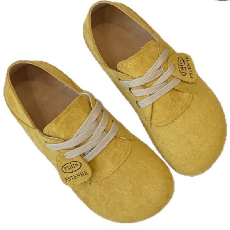 Retro style children's autumn flat bottom leisure low-top one-pedal all-inclusive can step on the heel women