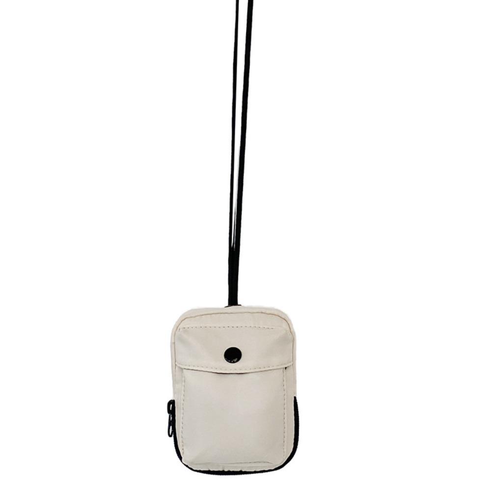 

Повседневный мини-нейлоновый кошелек, крошечные сумки через плечо, модный кошелек на шею для монет, детский белый