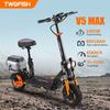 Twofish V5 Max Electric Scooter 11" Tire 1000W Peak Motor Urban Commuter E-scooter With Seat 48V 18AH Dual Disc Brakes Max Load 120Kg