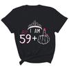 Women's Shirt I Am 59 Plus 1 Middle Finger 60th Birthday 60 Years Old Gift