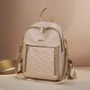 Rhombus Embroidered Thread Backpack Women's New Women's Backpack Korean Version Versatile Large-capacity Anti-splashing Travel Backpack