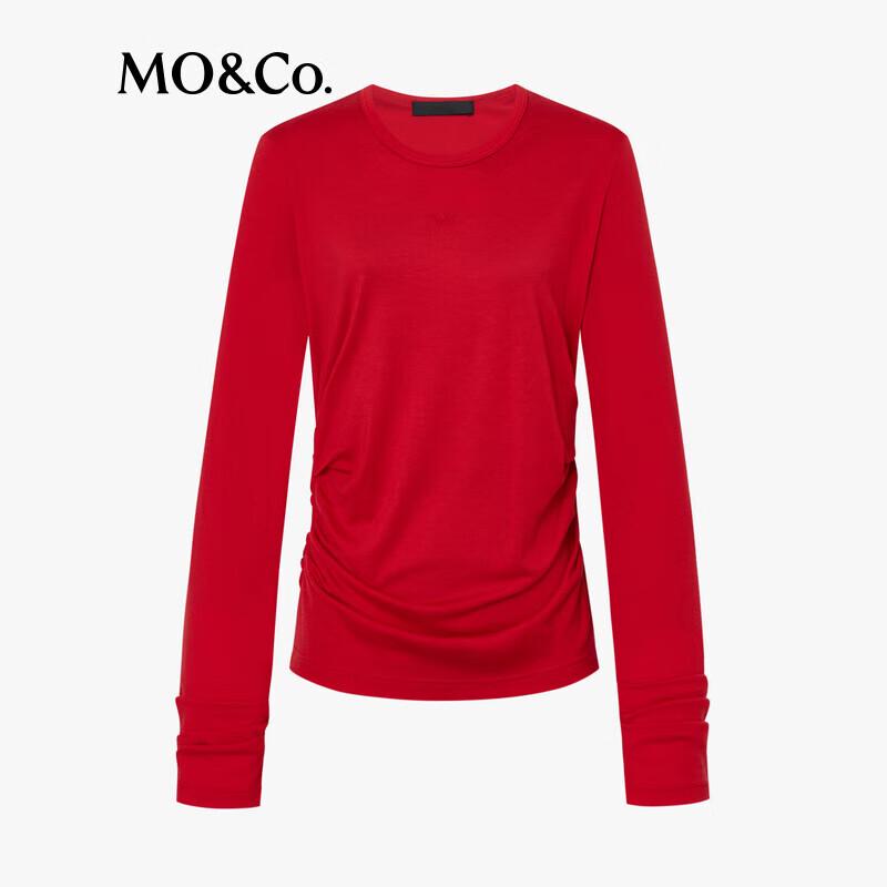 MO&Co. Slim-Fit Tencel Wool Blend Long-Sleeve T-Shirt