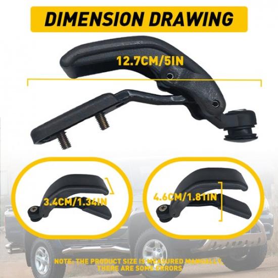2X Gray Rear Window Latch Locks For Toyota Tacoma T100 1989-2000 Hilux 1988-1997