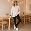 Women's Double Layer Collar Knit Pullover Sweater