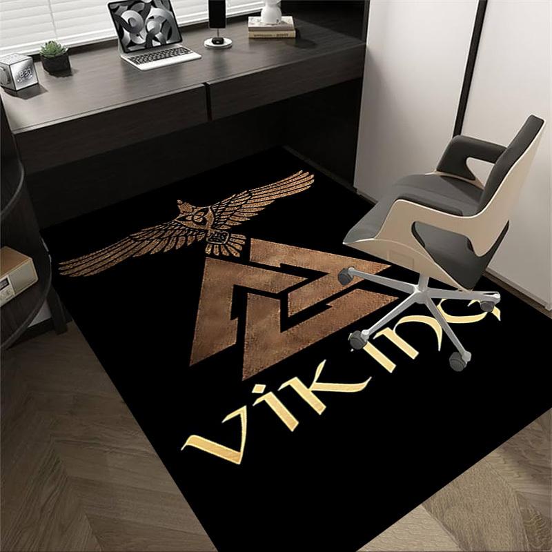 1pc Viking Raven Carpet, Office Rug Outdoor Mat Home Decor Area Carpet Festival