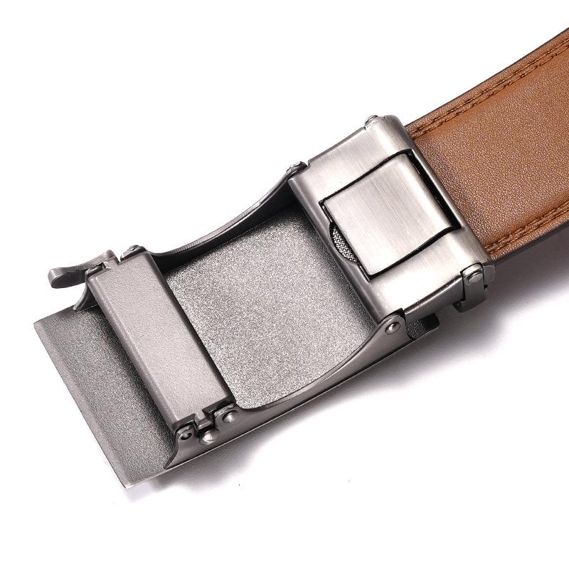 Men's Belt Genuine Leather Automatic Buckle Casual Business Cowhide Belt Men's Versatile Men's Trouser Belt