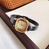 Black Gold Small Square Watch New Women's Retro Dial Mesh Strap Temperament Luxury High Quality Quartz Watch Accessories