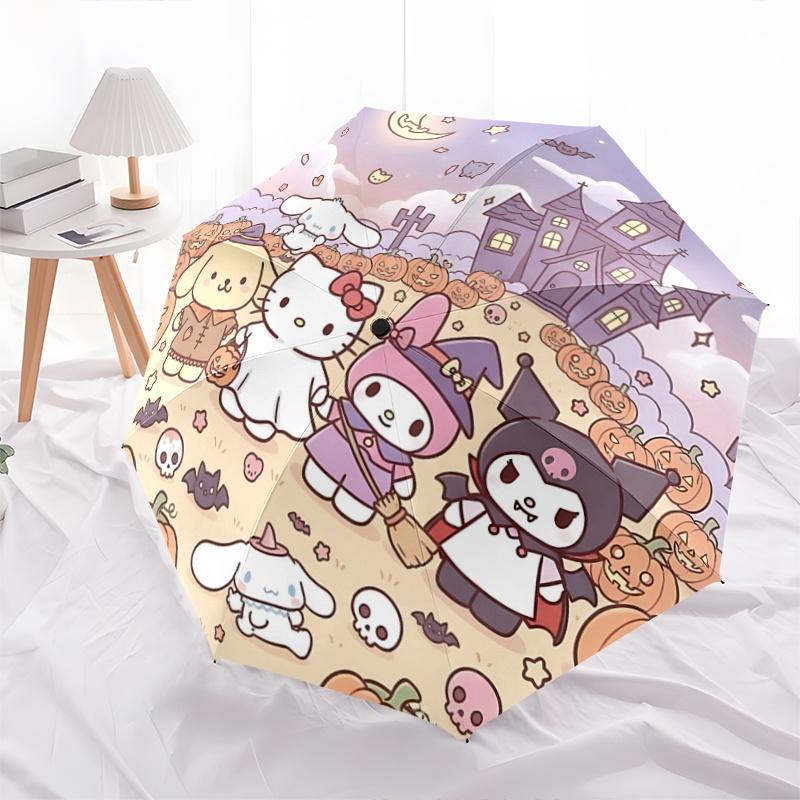 

1pc Halloween Pumpkin Party Automatic Opening/Closing Umbrella with Foldable Design, Outdoor for Fans, Travelers, Daily Use, Gift Idea.Q014