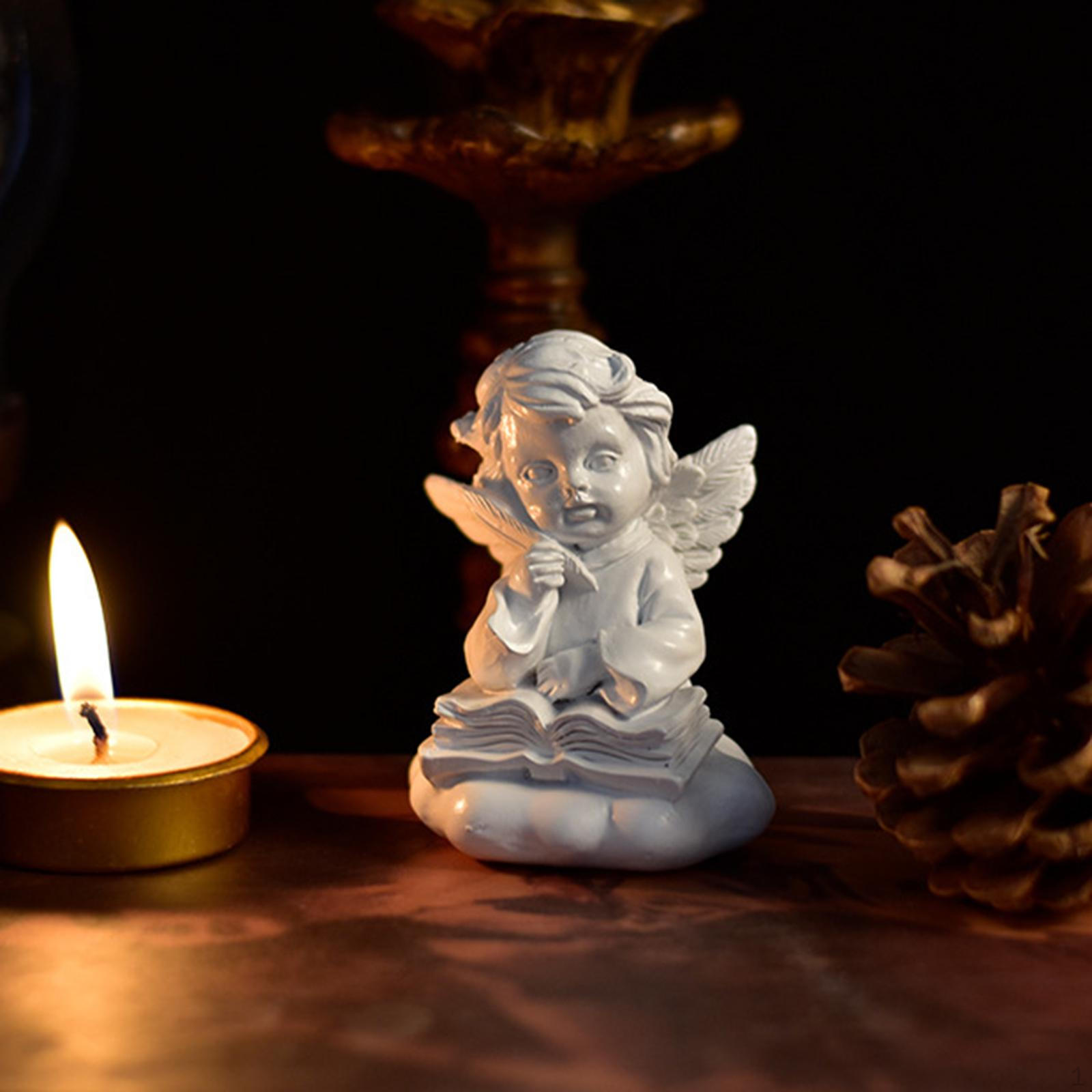 

Очаровательная фигурка ангела из смолы, статуя, настольные декоративные украшения, декор